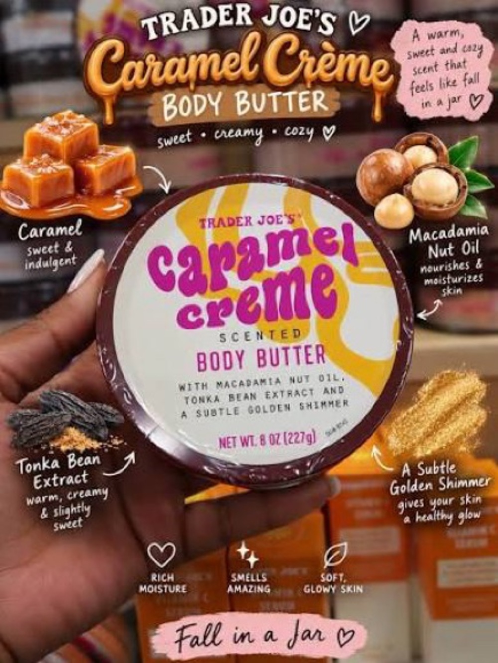 🆕🍨 Caramel Creme Body Butter Trader Joe’s 8 oz NWT
